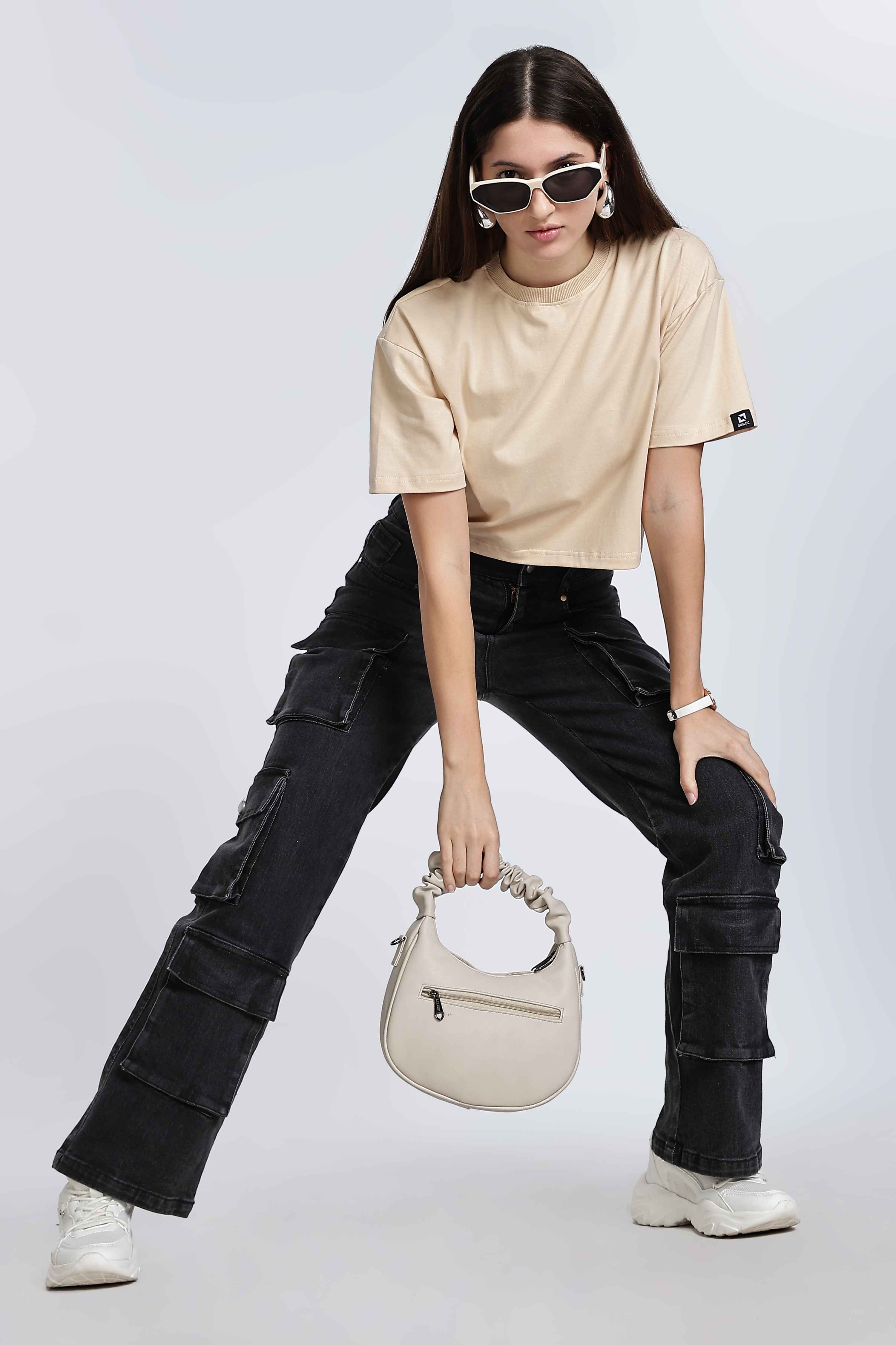 CROP TOP BEIGE
