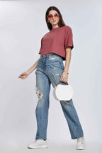 CROP TOP CORAL RED